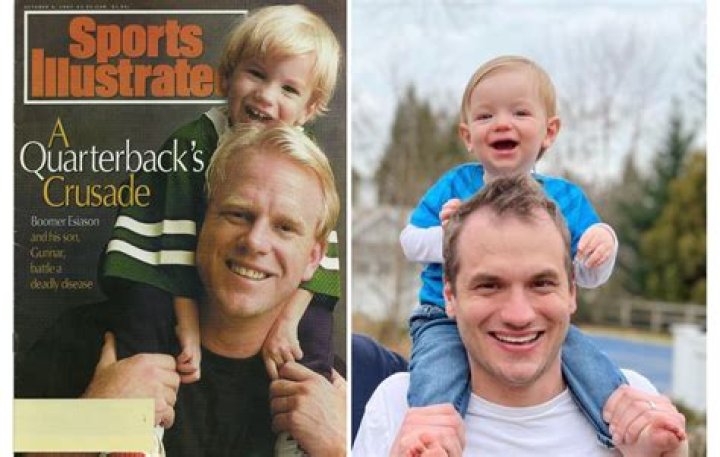 
Gunnar Esiason, His Wife Darcy Kaspar And Their Son Kaspar Make A Small Family 